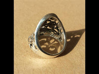 Load image into Gallery viewer, Silberring filigran Kreise Punkte Ring 925er Sterling Silber Damen Schmuck Ringe
