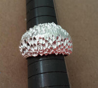 Load image into Gallery viewer, Silberring massiv aufgeraut hell oxidiert 925er Sterling Silber Damen Silberschmuck Ringe
