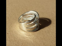 Cargar imagen en el visor de la galería, Silberring geflochten Stränge matt glänzend 925er Sterling Silber Damen Silberschmuck Ringe
