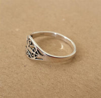 Load image into Gallery viewer, Silberring filigran Kreuz Mandel Band Ring 925er Sterling Silber Damen Schmuck Ringe
