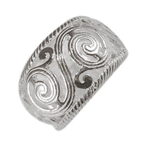 Load image into Gallery viewer, Silberring Bali Spiral Muster Ring 925er Sterling Silber Damen Designer Schmuck Ringe
