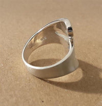 Cargar imagen en el visor de la galería, Silberring matt glänzend runde Enden Ring 925er Sterling Silber Damen Designer Schmuck Ringe
