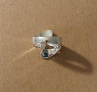 Cargar imagen en el visor de la galería, Silberring matt glänzend runde Enden Ring 925er Sterling Silber Damen Designer Schmuck Ringe
