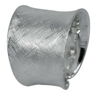Load image into Gallery viewer, Silberring offen gebürstet gewölbt 16mm breit 925 Sterling
