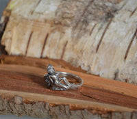 Cargar imagen en el visor de la galería, Ring filigran nackte Frau Engel 925e Sterling Silber
