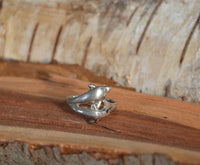 Cargar imagen en el visor de la galería, Ring Filigran Zwei Delphine 925er Sterling Silber
