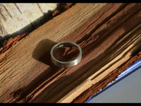 Cargar imagen en el visor de la galería, Bandring gerade 5mm breit gebürstet 925 Sterling Silber
