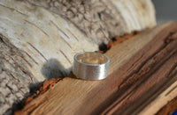 Cargar imagen en el visor de la galería, Bandring gerade 9mm breit gebürstet 925 Sterling Silber
