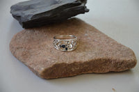 Cargar imagen en el visor de la galería, Silberring Blume spiralig 925er Sterling Silber Ring
