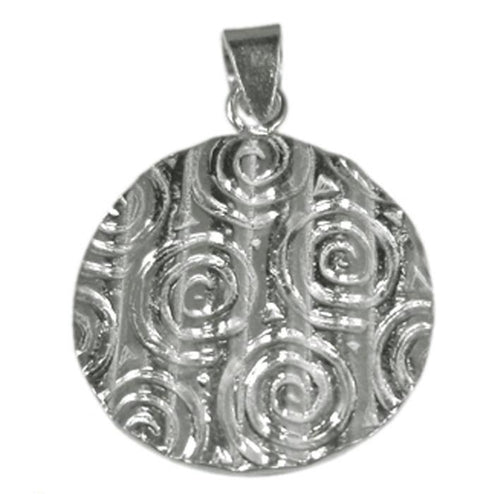 Silberanhänger Rund Spiralmuster Anhänger aus Sterling Silber 925er Unisex Schmuck