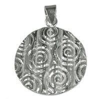 Load image into Gallery viewer, Silberanhänger Rund Spiralmuster Anhänger aus Sterling Silber 925er Unisex Schmuck
