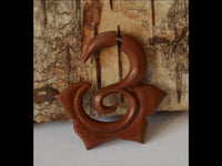 Load image into Gallery viewer, Fake Piercing Edelstahl Rosenholz Blume Spirale
