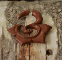 Load image into Gallery viewer, Fake Piercing Edelstahl Rosenholz Blume Spirale
