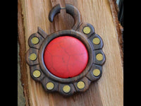 Load image into Gallery viewer, Fake Piercing Edelstahl Holz Koralle Brass Blume
