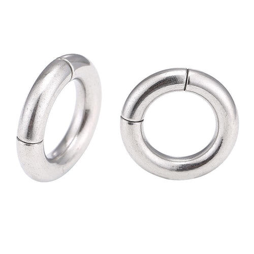 Universal Piercing Segmentring Klicker Edelstahl silbern Piercingring