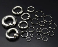 Load image into Gallery viewer, Piercing Ball Closure Ring Klemmkugel Captive Bead Edelstahl
