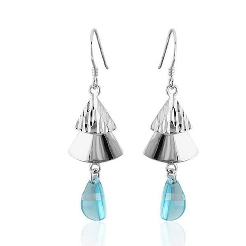 Ohrhänger Ohrringe 925er Sterling Silber nickelfrei Damen Zirkonia Baum Stein