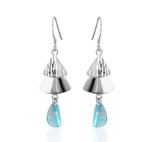 Load image into Gallery viewer, Ohrhänger Ohrringe 925er Sterling Silber nickelfrei Damen Zirkonia Baum Stein
