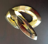 Cargar imagen en el visor de la galería, Piercing Ohrgewicht gold rotgold 8mm Kupfer Messing 23,5g 50mm Mandel Creolen
