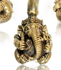 Cargar imagen en el visor de la galería, Ohrgewicht Piercing Ganesha Messing gold 4mm 41,5g
