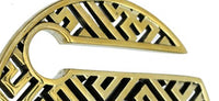 Cargar imagen en el visor de la galería, Piercing 38g Ohrgewicht Brass gold 8mm Kreis Labyrinth

