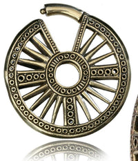 Load image into Gallery viewer, Clicker Piercing Ohrgewicht Rad 5mm Messing 27g
