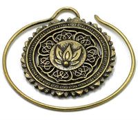 Load image into Gallery viewer, Piercing Ohrgewicht Messing Lotus Spirale Ohrhänger

