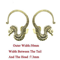 Cargar imagen en el visor de la galería, Piercing Ohrgewicht Messing 27g Seepferdchen 4mm Hook
