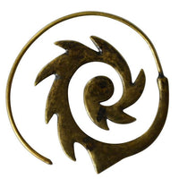 Cargar imagen en el visor de la galería, Piercing Ohrgewicht 10g Messing Flame Spirale 1.4mm
