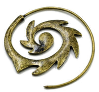 Cargar imagen en el visor de la galería, Piercing Ohrgewicht 10g Messing Flame Spirale 1.4mm
