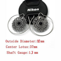 Cargar imagen en el visor de la galería, Piercing 10g Ohrgewicht White Brass Blume Onyx Spirale
