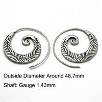 Cargar imagen en el visor de la galería, Piercing White Brass Spirale silber 1,43mm Farn Hook
