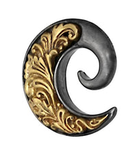 Cargar imagen en el visor de la galería, Piercing Gunmetall Brass Spirale Ohrgewicht 5mm grau gold
