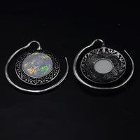 Cargar imagen en el visor de la galería, Piercing Ohrgewicht Edelstahl Stern Stein 3mm Spirale
