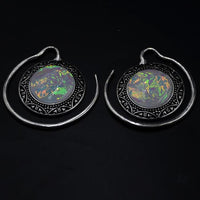 Cargar imagen en el visor de la galería, Piercing Ohrgewicht Edelstahl Stern Stein 3mm Spirale
