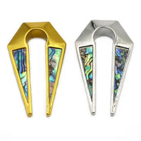 Load image into Gallery viewer, Piercing Ohrgewicht Edelstahl 41g Paua Pfeil 8mm
