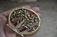 Load image into Gallery viewer, Clicker Piercing Ohrgewicht 3mm Baum des Lebens Messing
