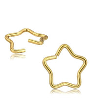 Load image into Gallery viewer, Stern Nostril Ohr Piercing Edelstahl nahtlos Gold PVD
