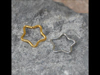 Load image into Gallery viewer, Stern Nostril Ohr Piercing Edelstahl nahtlos Gold PVD
