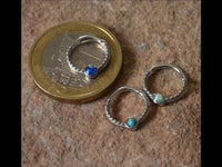 Load image into Gallery viewer, Klapp Segmentring Piercing Edelstahl Stein Punkte
