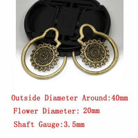 Cargar imagen en el visor de la galería, Piercing 9g Ohrgewicht Messing Spirale 3.5mm Blume
