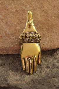 Cargar imagen en el visor de la galería, Piercing 36g Ohrgewicht Brass 6mm Buddha Hand
