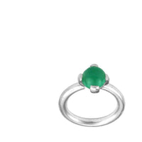 Load image into Gallery viewer, Piercing Ring 925 Silber Labret Tragus 1.2mm Jade grün
