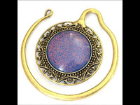 Cargar imagen en el visor de la galería, Piercing Ohrgewicht Brass Stern Stein lila 4,7mm Spirale
