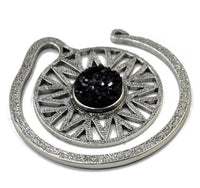 Cargar imagen en el visor de la galería, Piercing Ohrgewicht Brass Glitzer Zacken Stein 4,7mm
