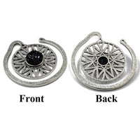 Cargar imagen en el visor de la galería, Piercing Ohrgewicht Brass Glitzer Zacken Stein 4,7mm
