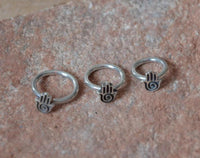 Load image into Gallery viewer, Piercing Ring Hand 925 Silber Labret Tragus 1.2mm
