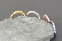 Load image into Gallery viewer, Clicker Piercing rhodiniert Glitzer Kristalle außen
