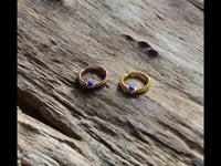 Cargar imagen en el visor de la galería, Klapp Segment Ring Piercing gold rotgold Opal Punkte
