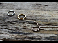 Load image into Gallery viewer, Klapp Segment Ring Piercing rechteckig Kristall weiß
